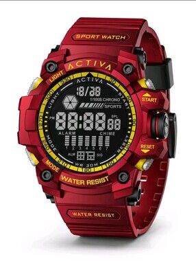 Invicta Red and Yellow Digital Sport Watch